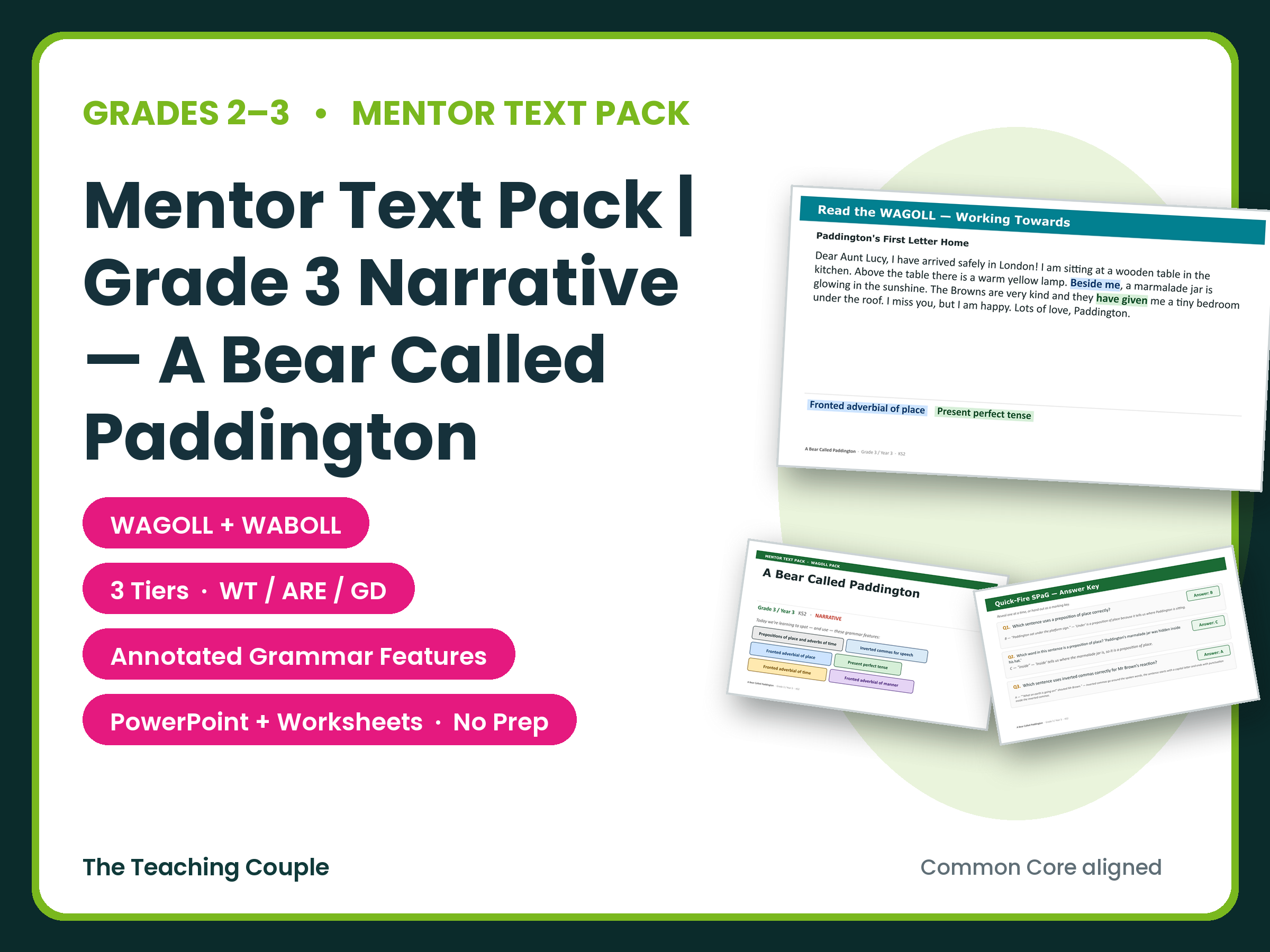 Mentor Text Pack | Grade 3 Narrative — A Bear Called Paddington